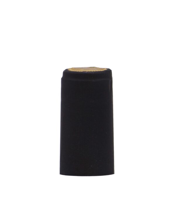 Термоколпачок на винную бутылку без риски (сплошной, цвет черный)